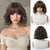 Gorgeous Heat-Resistant Short Wavy Hair Wig with Bangs