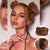 Bright Multicolor Claw Clip-In Mini Doughnut Bun with Drawstring
