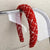 Red Series Textured Plaid Christmas Headband Collection