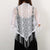 Summer Elegance Embroidered Lace Tassel Triangle Scarf for Women