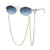 Diamond Shaped Metal Frame Women's Sunglasses with Chain
