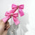 Sweet Fashion Pearl Chain Bow Hair Clips for Little Girls