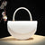 High-shine Metallic Look Top Handle Half Moon Evening Bag