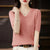 Casual Slim Fit Stripe Pattern V-neck Knitted Blouse for Women
