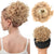Short Curly Messy Bun Ponytail Extension with Elastic Drawstring