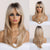 Perfectly Styled Highlighted Long Straight Wigs with Curtain Bangs