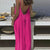 Loose-Fit Spaghetti Strap Solid-Color Summer Dress for Women