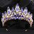 Sparkling Gold Color Royal Queen Rhinestone Crown for Women