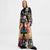 Loose Printed Bohemian Long Sleeve Maxi Dress for Women