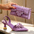 Glistening Rhinestone High-Heel Sandals and Matching Bag Set