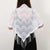 Summer Elegance Embroidered Lace Tassel Triangle Scarf for Women