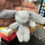 Snugly Stuffed Bunny Plush Keychain for Bags and Keys
