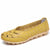 Genuine Leather Hollow Flat Shoes for Women's Everyday Wear