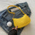 Quilted Mini Shoulder Bag with Fluffy Pom-Pom Charm