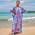 Plus Size Colorful Kaftans Dress Beach Cover Ups for Women