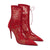 Women’s Sheer Floral Lace Pointed-Toe Stiletto Ankle Boots