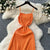Sleeveless Knitted Bodycon Maxi Dress with Pleated Design
