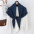 Solid Color Wrap-around Triangular Shawl Scarf for Women