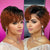 Vibrant Two-Tone Ombre Pixie Cut Hair Wig with Bangs
