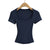 Square Collar High Stretch Summer Crop Tops for Women