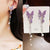 Purple Butterfly Motif Long Tassel Earrings for Women