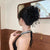 Women's Oversized Flower Bead Tassel Hair Claw Clips