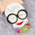 Retro Style Grandma Character Brooch Pin with Oversized Glasses