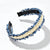 Textured Tweed-like Fringe Headbands with Faux Pearl