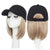 Adjustable Baseball Cap with 6-inch Short Straight Hair Extensions