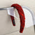 Red Series Textured Plaid Christmas Headband Collection