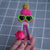 Fashionable Character Brooches with Pom-Pom Hats and Sunglasses