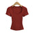 Square Collar High Stretch Summer Crop Tops for Women