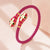 Genuine Leather Braided Double Snake Head Cuff Bangles