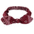 Women's Paisley Pattern Cross Knot Elastic Headbands