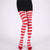 Women's Elastic High Waist Tights with Bold Stripe Design