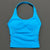 Solid Color Padded Activewear Halter Top for Women