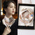 Trendy Geometric Print Triangular Scarf with Magnetic Buckle Closure