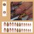Y2K Edgy Punk Gothic Design Black Press-on Fake Nails