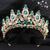 Sparkling Gold Color Royal Queen Rhinestone Crown for Women