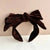 Women's Soft Velvet Fabric Headbands with Chic Bowknot