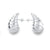 Stainless Steel Chunky Teardrop Statement Earrings for Women