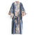 Women's Printed Long Kimono Robe with Belt for Stylish Lounge Wear