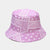 Paisley Flower Pattern Reversible Summer Bucket Hats