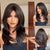 Perfectly Styled Highlighted Long Straight Wigs with Curtain Bangs
