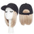 Adjustable Baseball Cap with 6-inch Short Straight Hair Extensions