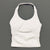 Solid Color Padded Activewear Halter Top for Women