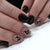 Easy to Apply Flower and Butterfly Patterns Short Press-On Nails