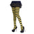Women's Elastic High Waist Tights with Bold Stripe Design