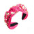 Faux Pearls and Sparkling Rhinestone Decor Wide Knotted Headband