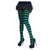 Women's Elastic High Waist Tights with Bold Stripe Design